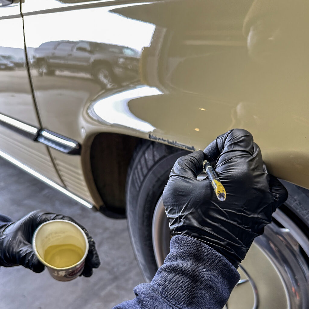 Paint restoration including touch up paint repair, airbrush painting.